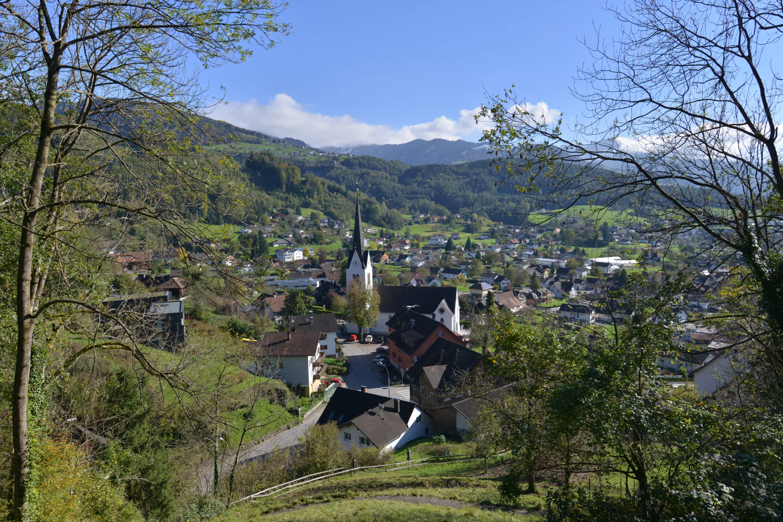 Kirchdorf, Gemeinde Klaus in Vorarlberg in Österreich